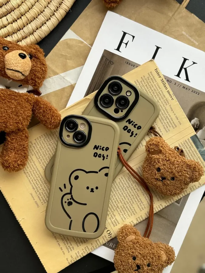 cc163c قاب Teddy bear Nice Day با آویز عروسکی (کدC1516) - تصویر 1