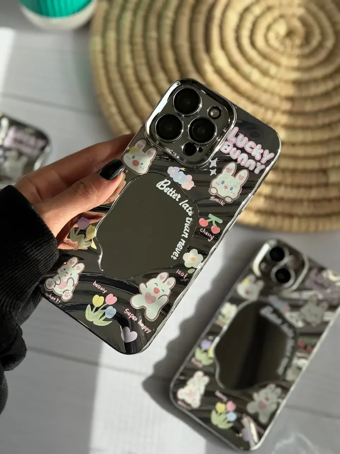4af891 قاب Lucky Bunny کرومی آینه دار (کدC1499) - تصویر 1