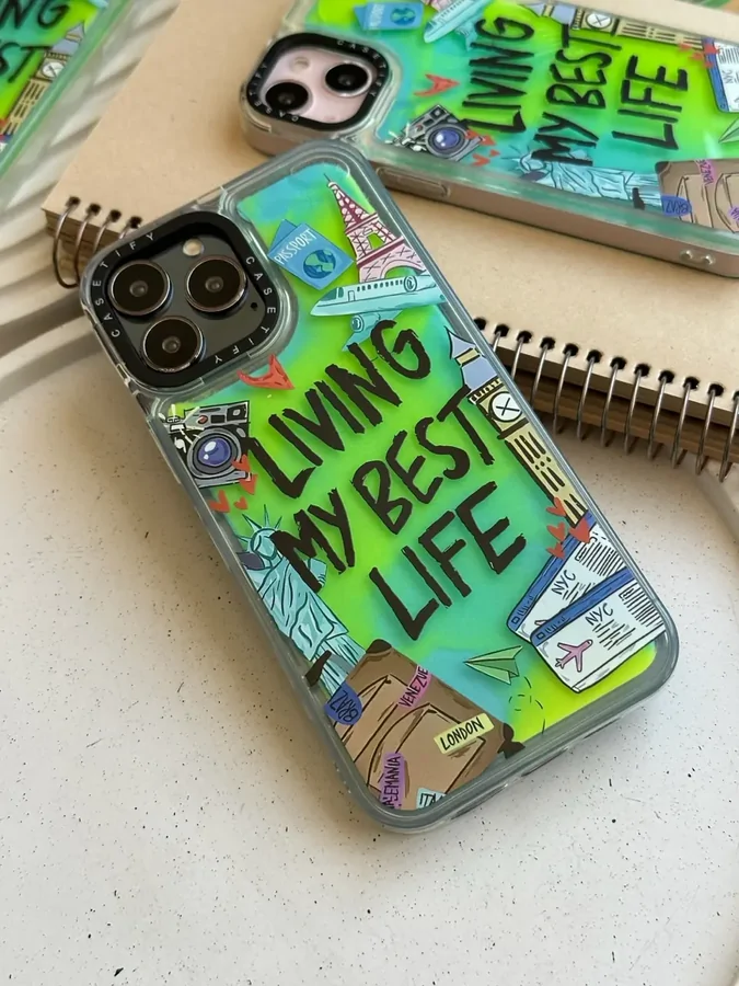 0ec3b0 قاب آکواریومی شبرنگ Living My Best Life (کدC1314) - تصویر 1