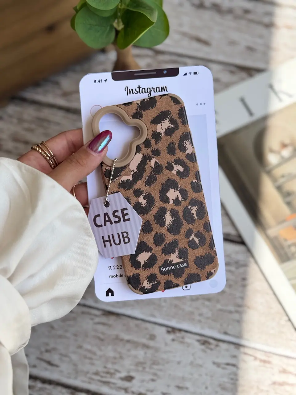 010b27 قاب پلنگی قهوه ای Bonne Case آیفون (کدC2054) - تصویر 1