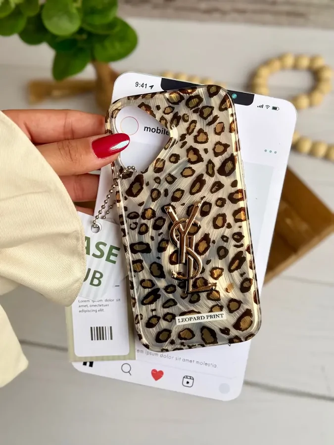 82a438 قاب براش yves saint laurent leopard (کدC2166) - تصویر 1