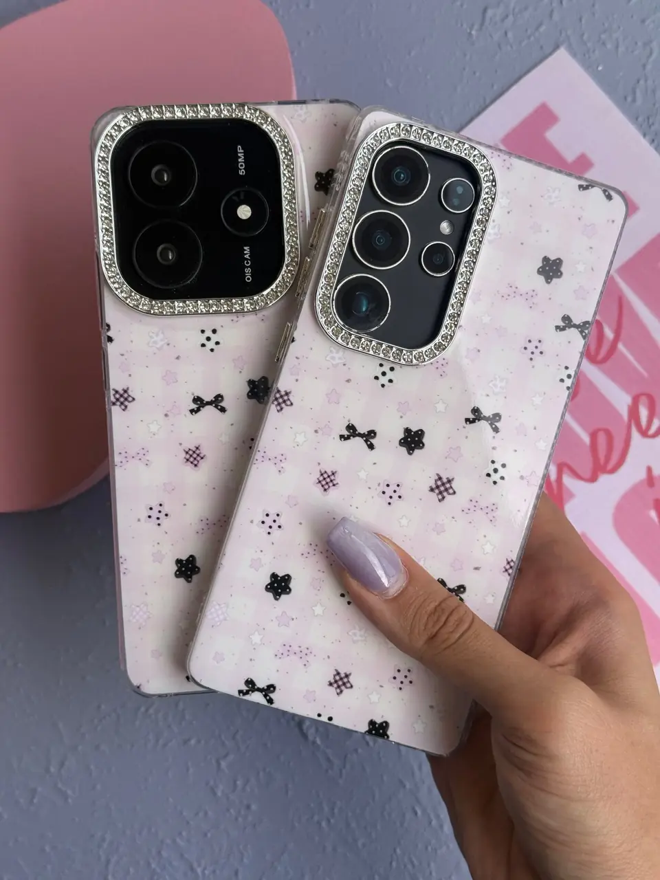 0a8a55 قاب Kawaii Pink Star سامسونگ و شیائومی (کدC2216) - تصویر 1